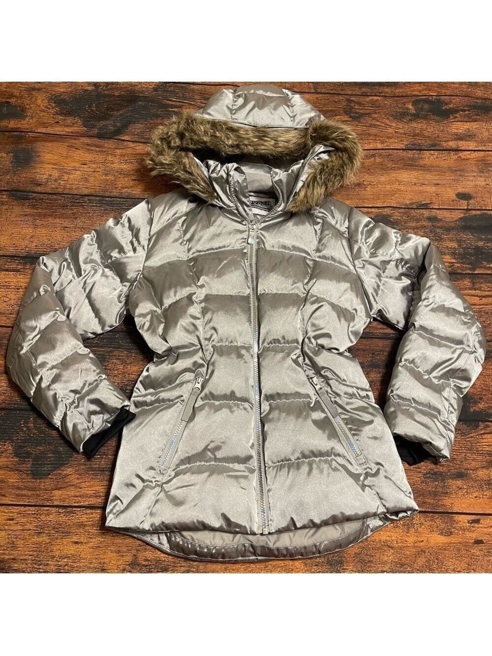 Spider Silver Puffer with Hoodie